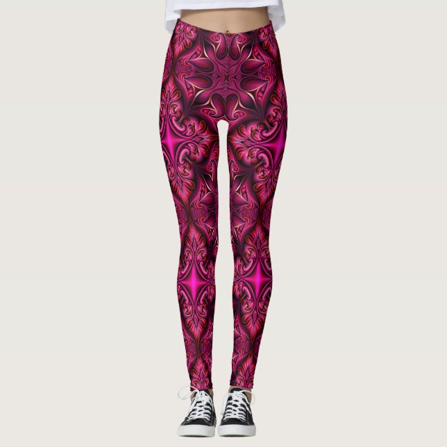 Leggings Légendes à motifs d'écarlate violet (Devant)