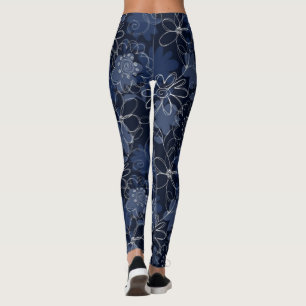 Leggings Légendes Abstraites d'impression florale