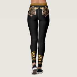 Leggings Légendes athlétiques de la Medusa dorée sicilienne