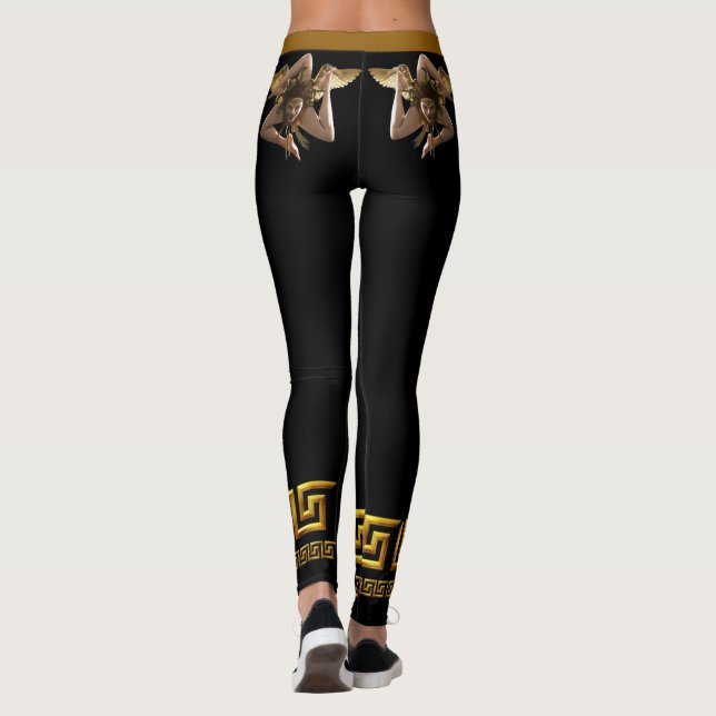 Leggings Légendes athlétiques de la Medusa dorée sicilienne (Dos)