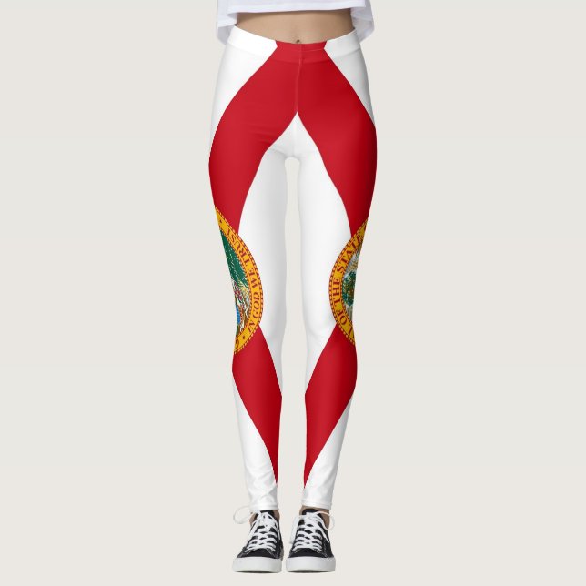 Leggings Légendes avec drapeau de Floride, États-Unis (Devant)