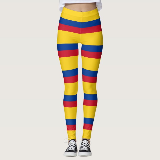 Leggings Légendes avec drapeau de la Colombie (Devant)