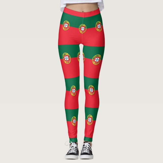 Leggings Légendes avec drapeau du Portugal (Devant)