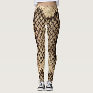 Leggings Légendes Brown de la peau de serpent