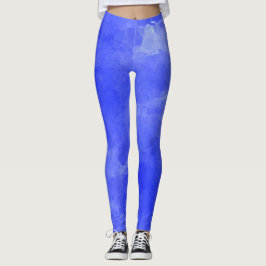 Leggings Légendes d'aquarelle bleue