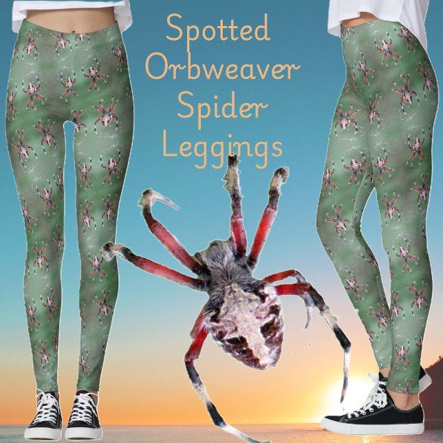 Leggings Légendes d'araignée orbweaver tachetées (Créateur téléchargé)