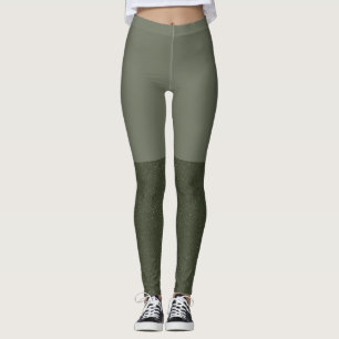 Leggings Légendes de blocs verts de mousse avec pattes text