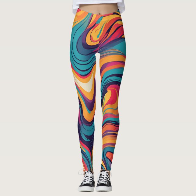 Leggings Légendes de conception abstraite (Devant)
