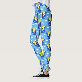 Leggings Légendes de coyote bleu