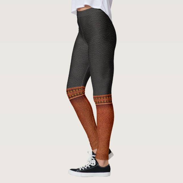 Leggings Légendes de cuire et de bottes ILLUSION Pop (Gauche)