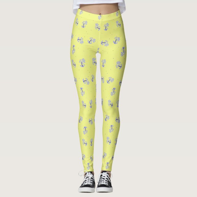 Leggings Légendes de fleurs de périphérie (Devant)