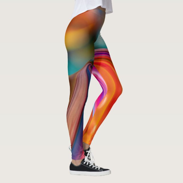 Leggings Légendes de la combinaison de couleurs dégradantes (Droite)