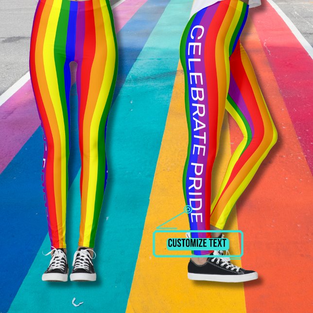 Leggings Légendes de la fête du gay pride (Show your support for diversity in style with these leggings showing the colors of the Pride flag.)