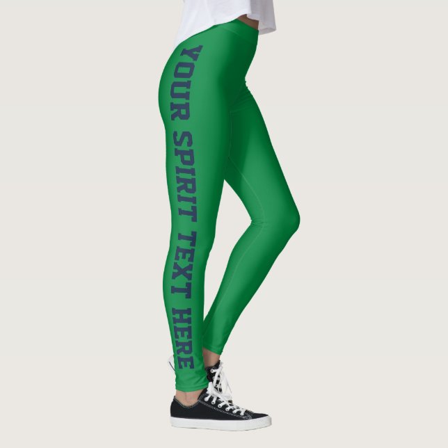 Leggings légendes de l'esprit de l'école verte Coutume Text (Droite)