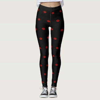 Leggings Légendes de lèvres rouges