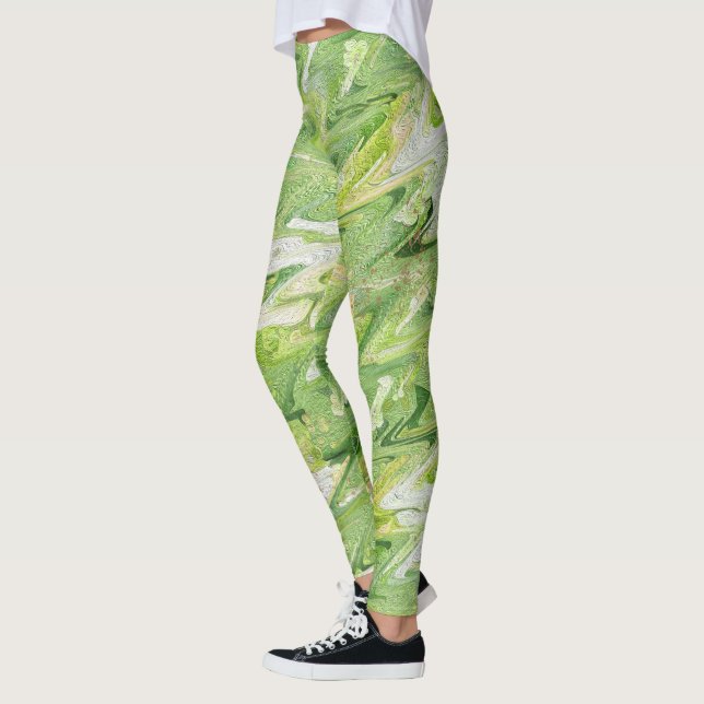 Leggings Légendes de Noël vertes - Vacances Vague Pantalon  (Gauche)