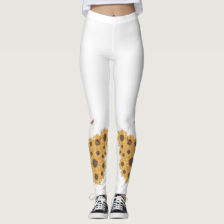 Leggings Légendes de papillon et de tournesol -Vibrant et d