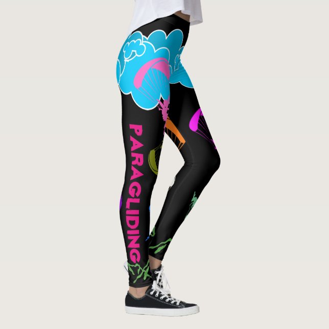 Leggings Légendes de parapente de couleur noire (Droite)