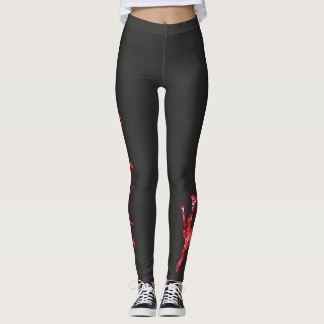 Leggings Légendes de patinage de silue - étoile rouge arabe (Devant)