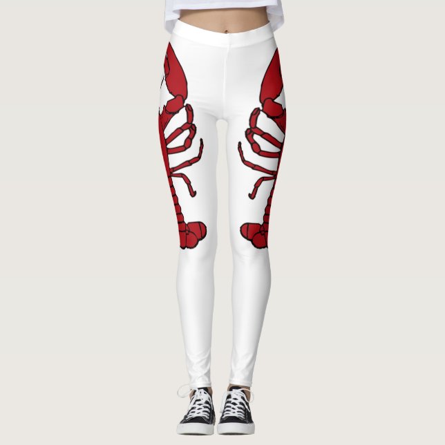 Leggings Légendes de plage de homard mignonnes (Devant)