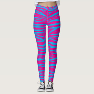 Leggings Légendes de Poster de animal bleu rose