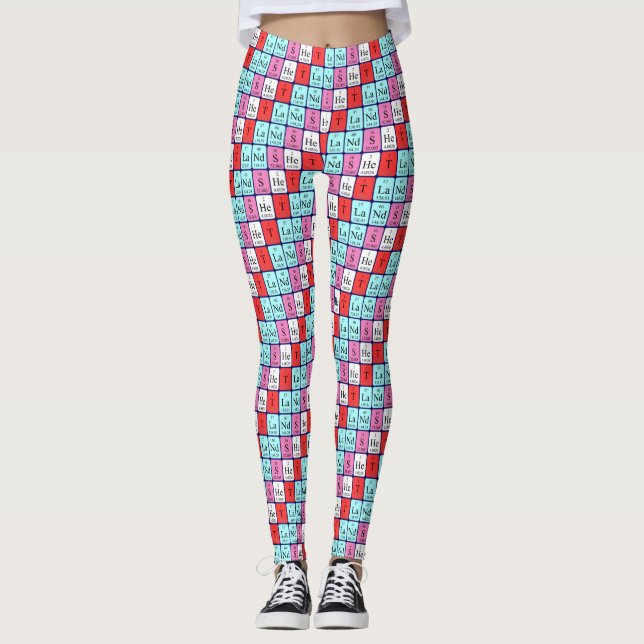 Leggings Légendes de tableau périodique patriotique Shetlan (Devant)