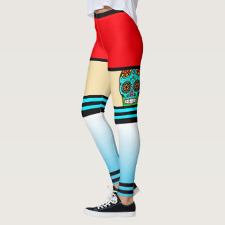 Leggings Légendes de tatouage au crâne sucre