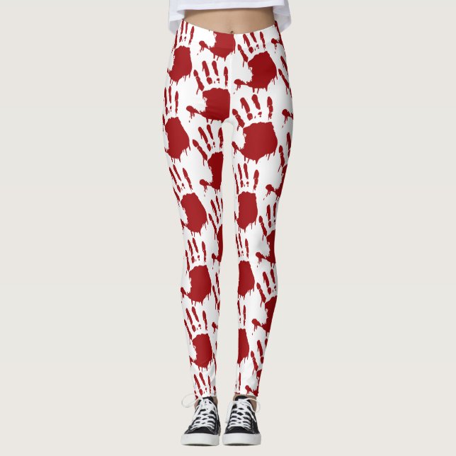 Leggings Légendes d'empreintes sanglantes (Devant)
