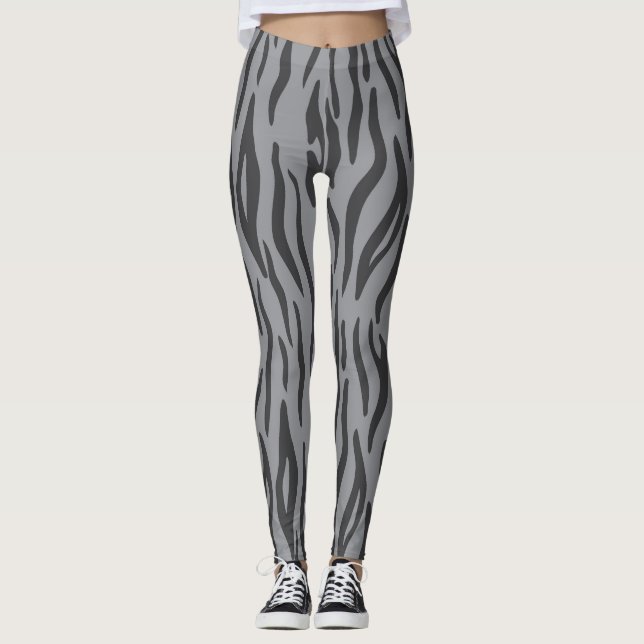Leggings Légendes des Posters de animaux de Tigre gris (Devant)