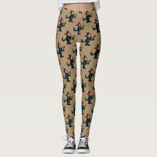 Leggings Légendes d'impression tout-en-dessus de chat à fle