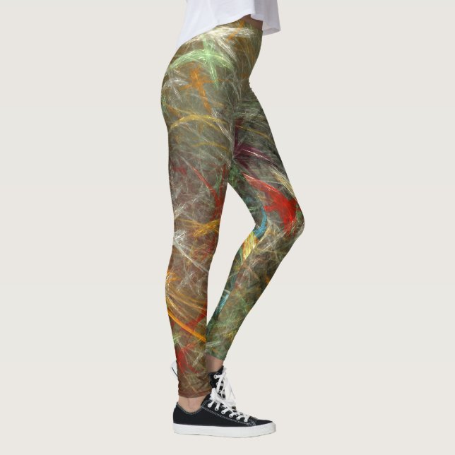 Leggings Légendes d'oeuvres d'art fractales uniques (Droite)