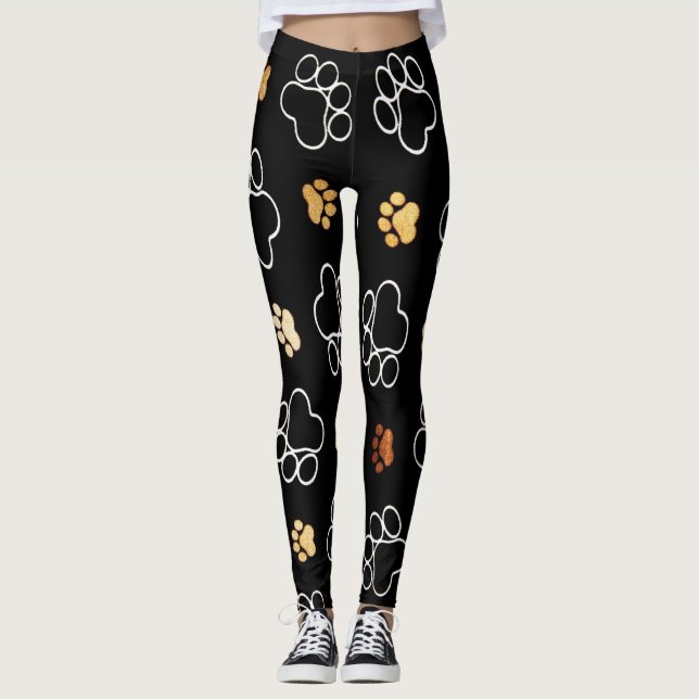 Leggings Légendes Empreintes de pattes (Devant)
