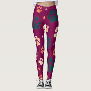 Leggings Légendes Empreintes de pattes jouées Pâtes de ch