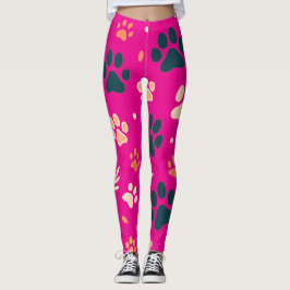 Leggings Légendes Empreintes de pattes jouées | Pâtes de ch