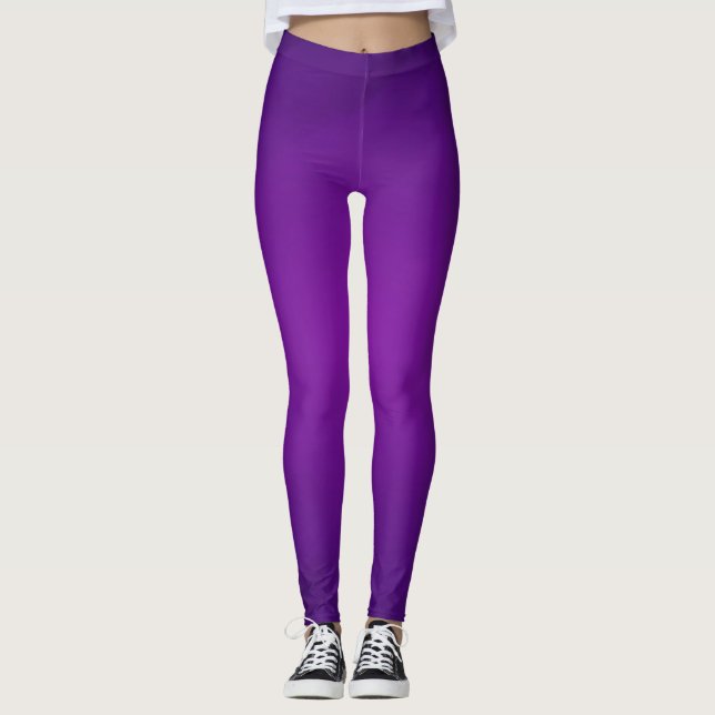 Leggings Légendes en spandex/polyester violet. (Devant)