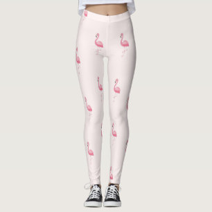 Leggings Légendes flamantes à pied rose mignonne