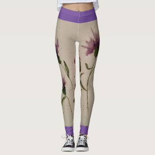Leggings Légendes Fleurs sauvages d’aquarelle pour femme