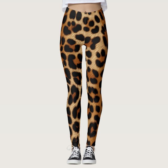 Leggings Légendes imprimées de la peau de Cheetah (Devant)
