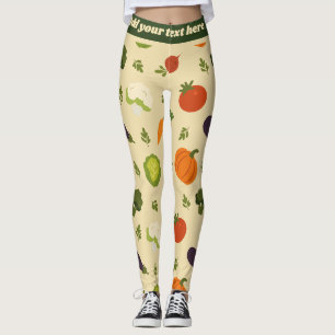 Leggings Légendes Motif Veggie personnalisables - Whimsical