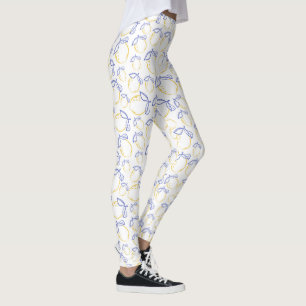 Leggings Légendes Motifs au citron dessinées à la main