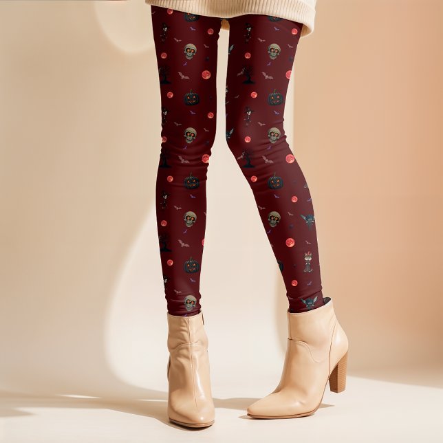 Leggings Légendes Motifs déplaisantes d'Halloween (Créateur téléchargé)