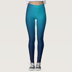 Leggings Légendes motifs en fibre de carbone bleue