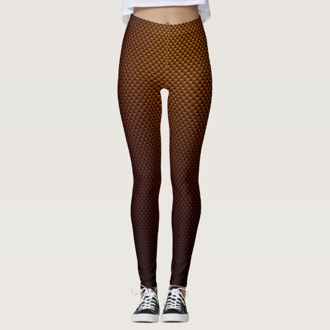 Leggings Légendes motifs en fibre de carbone miel (Devant)