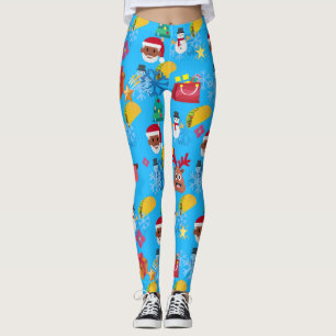 Leggings légendes noël de père Noël noir