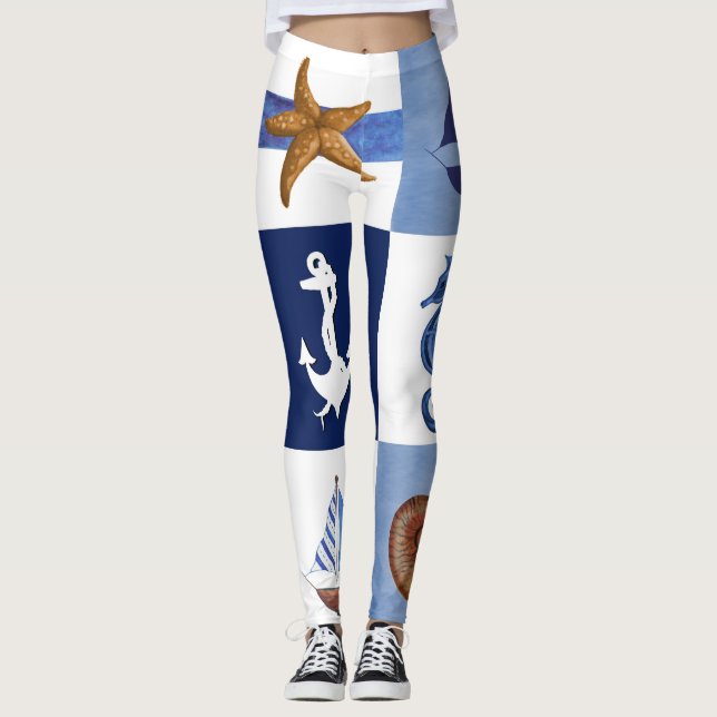 Leggings Légendes océaniques marines (Devant)