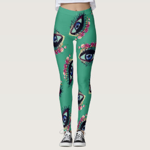 Leggings Légendes personnalisées Blue Eye Art