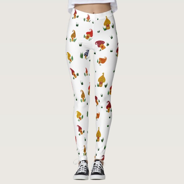 Leggings Légendes personnalisées des champignons (Devant)