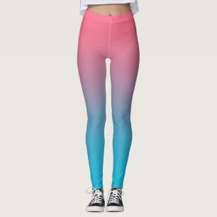 Leggings Légendes rose et bleu Gradient
