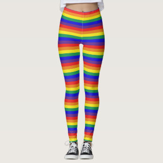 Leggings Légendes striées arc-en-ciel