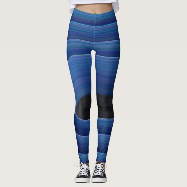 Leggings Légendes toutes-sur-impression à pointe bleue (Devant)